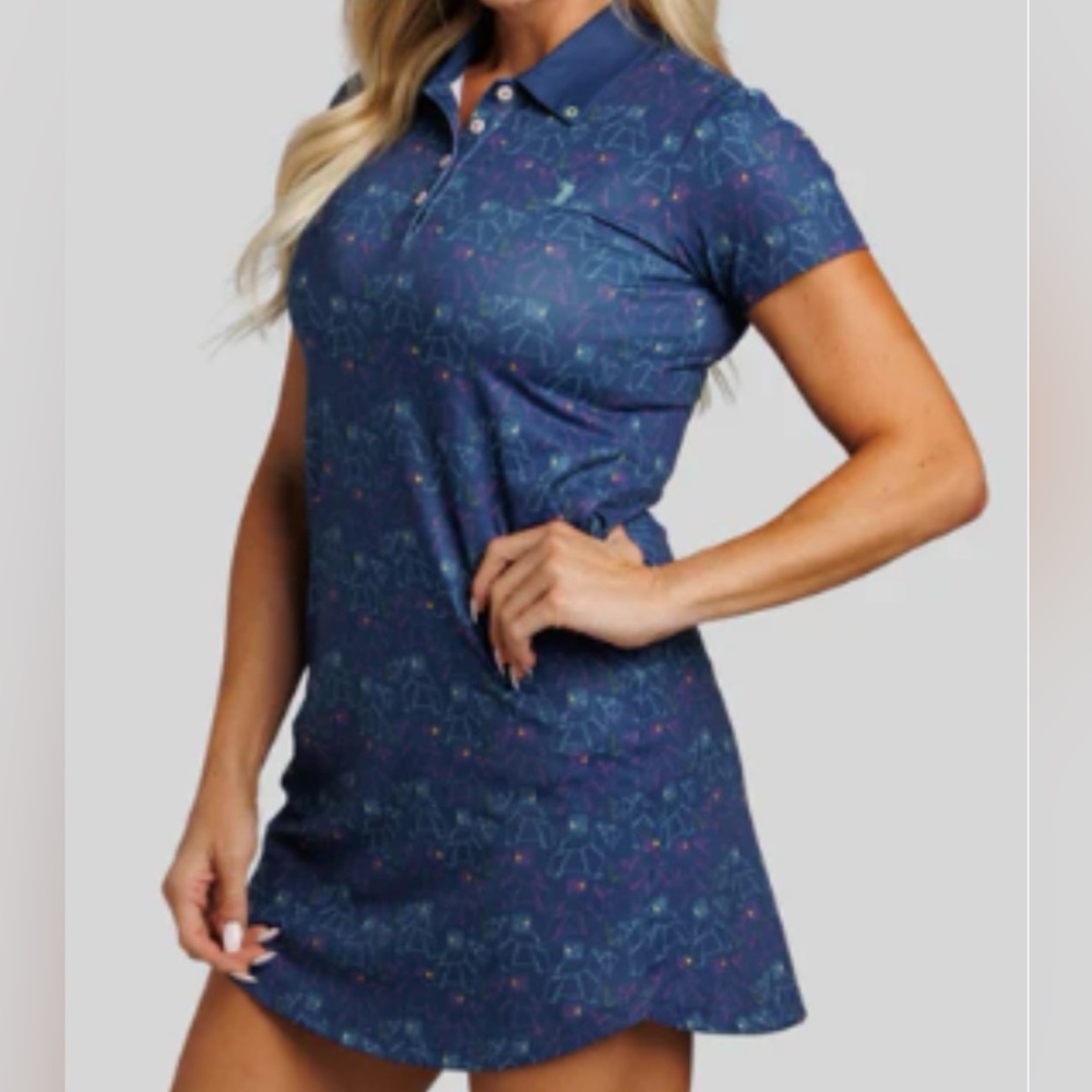 William Murray Golf Blue Mini Dress
